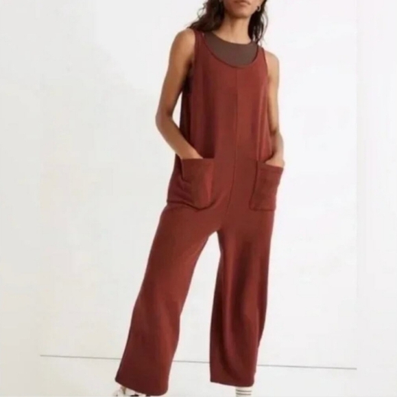 Madewell MWL superbrushed pull on wide leg jumpsuit - Picture 1 of 10